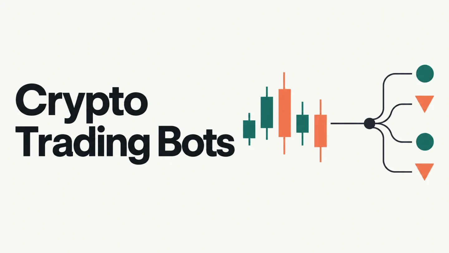 Crypto Trading Bots: a clean chart-and-order-routing graphic
